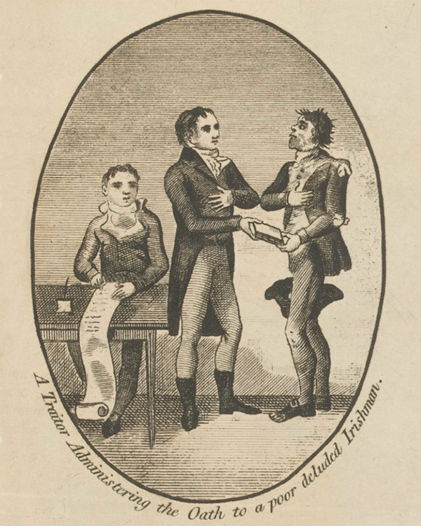 "בוגד משביע אירי עני מולך שולל", 1798.