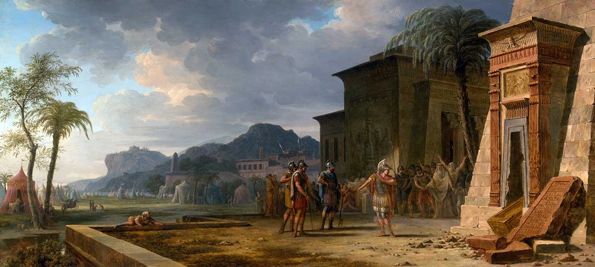 Alexander at the Tomb of Cyrus the Great, by Pierre-Henri de Valenciennes, 1796
