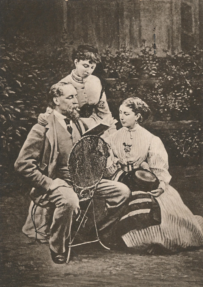 Dickens with his daughters