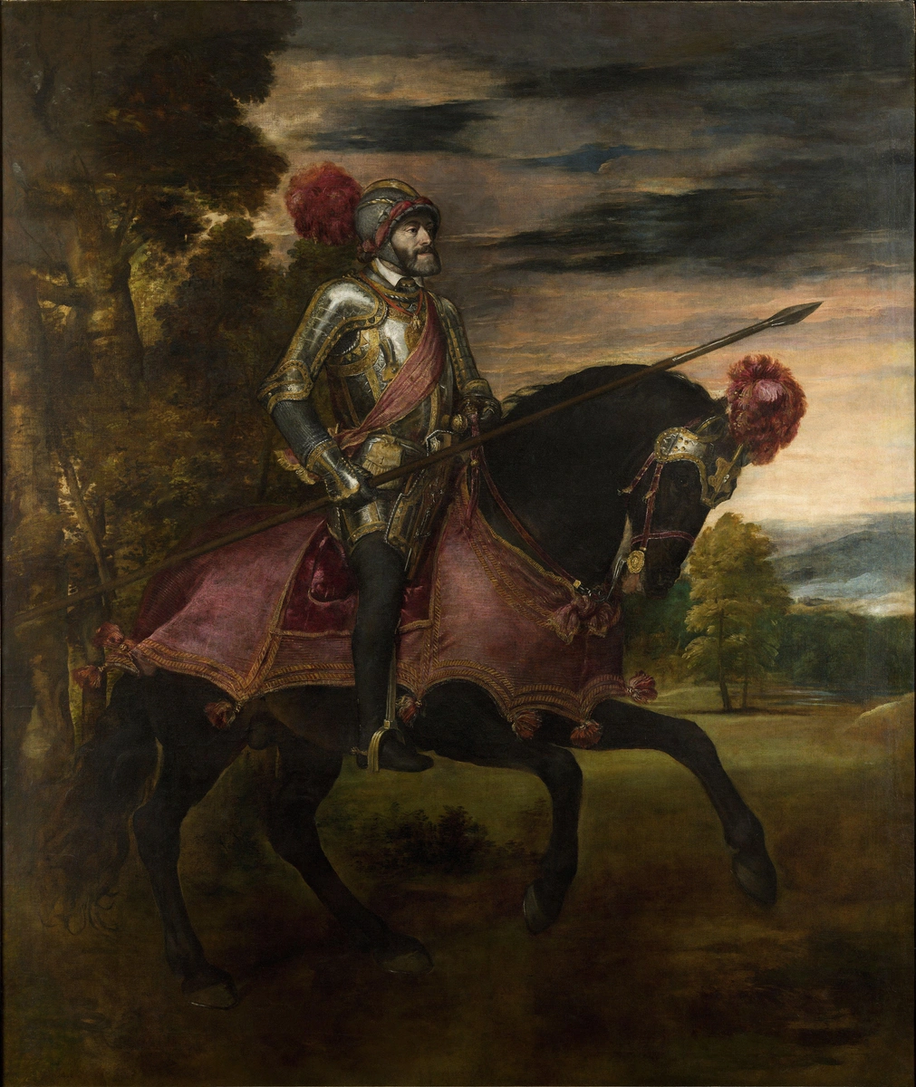 טיציאן. "קרל החמישי בקרב מילברג". 1548.