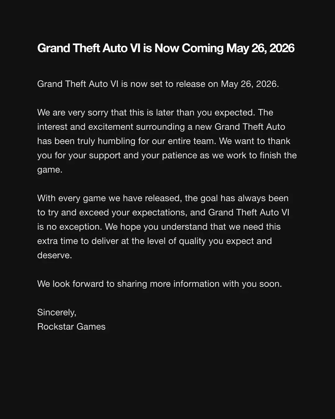 Grand Theft Auto VI-announcement