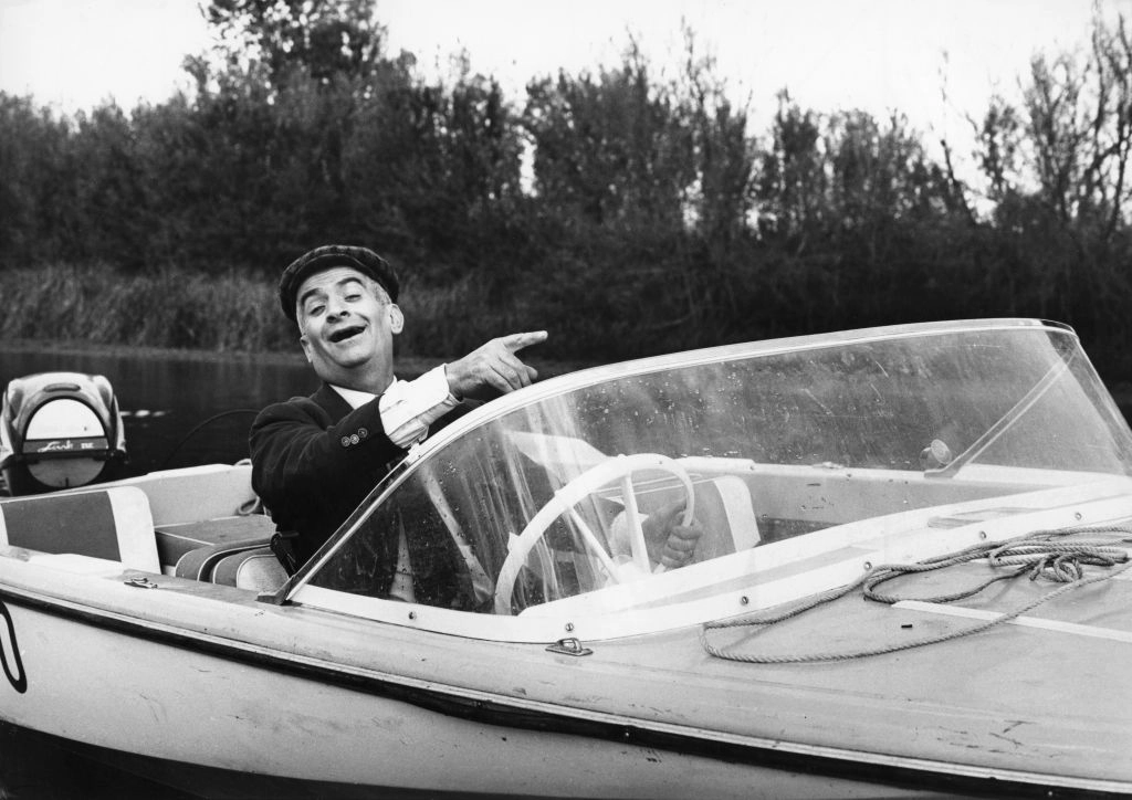 לואי דה פינס בסרט "המתרחץ הקטן", 1967. מקור: Getty Images