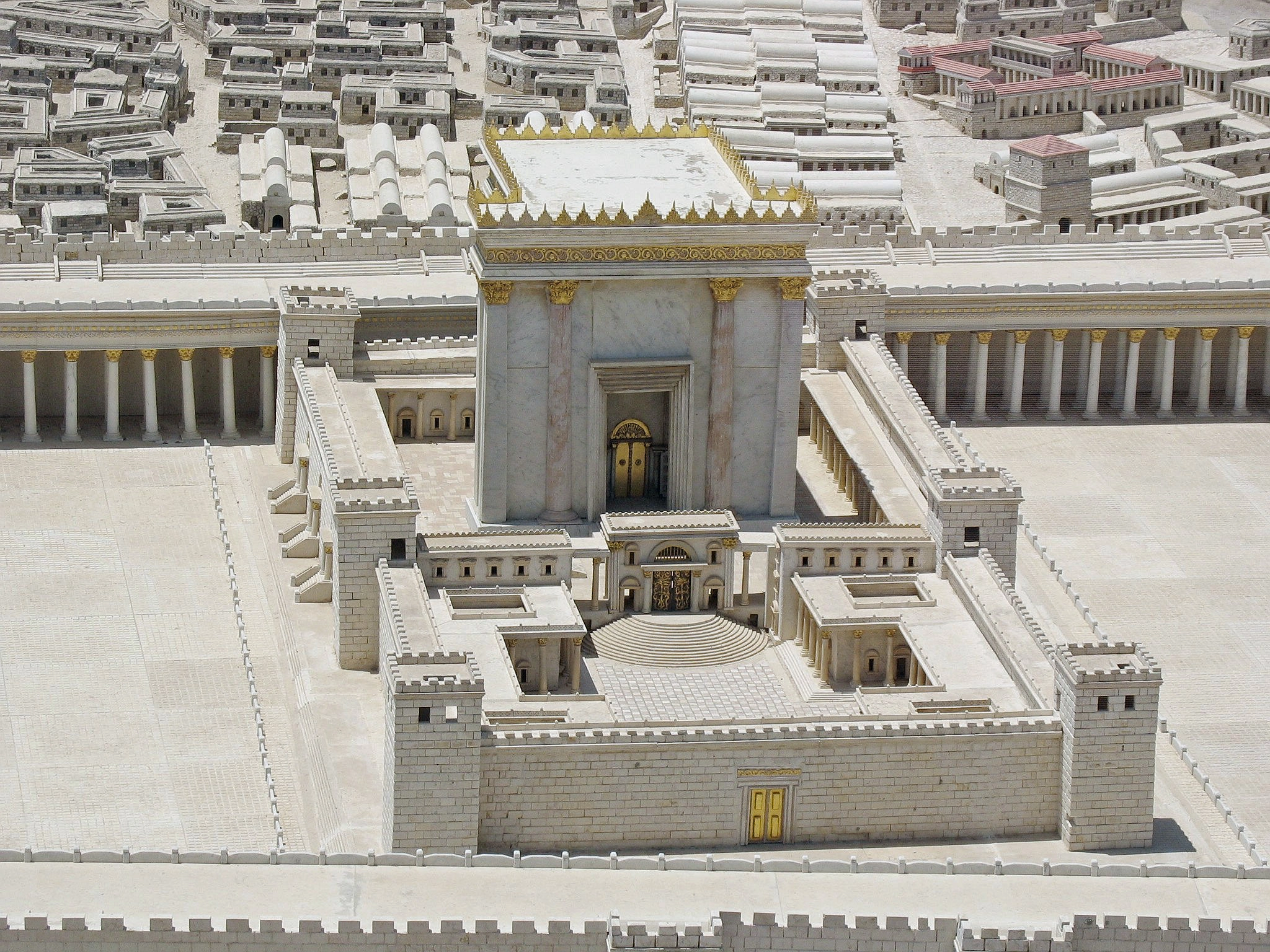 דגם של בית המקדש השני במוזיאון ישראל