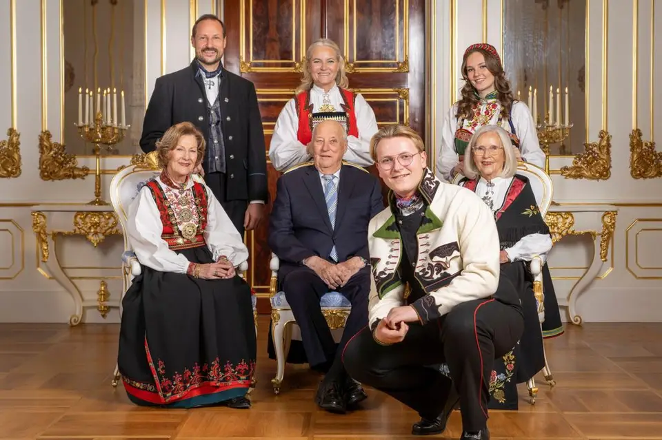 The Norwegian royals celebrating Prince Sverre Magnus 18th birthday