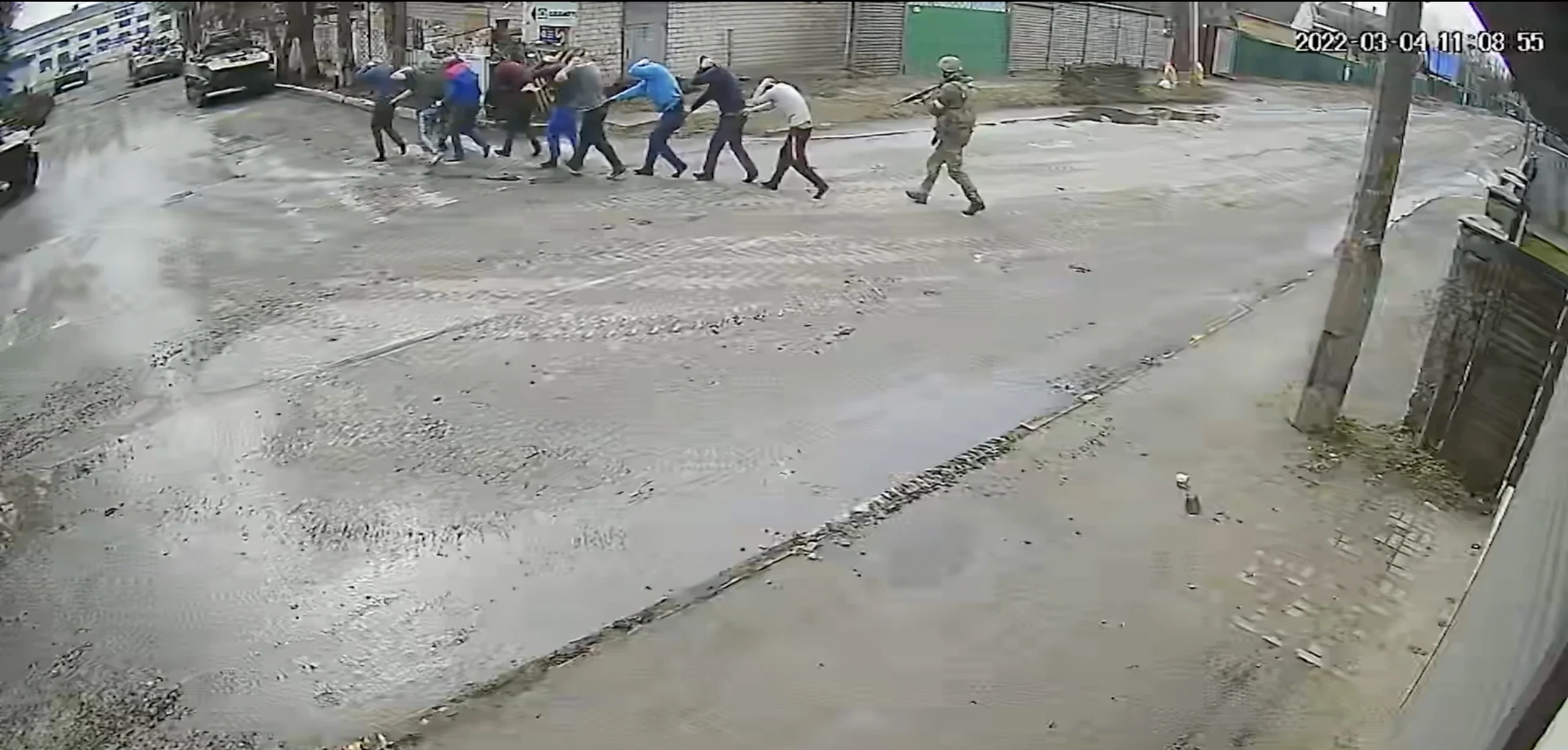 bucha. civilians taking to exacution