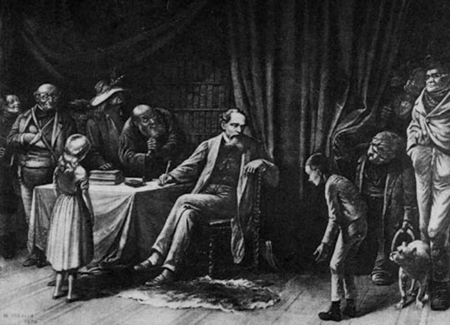 dickens with his charachters