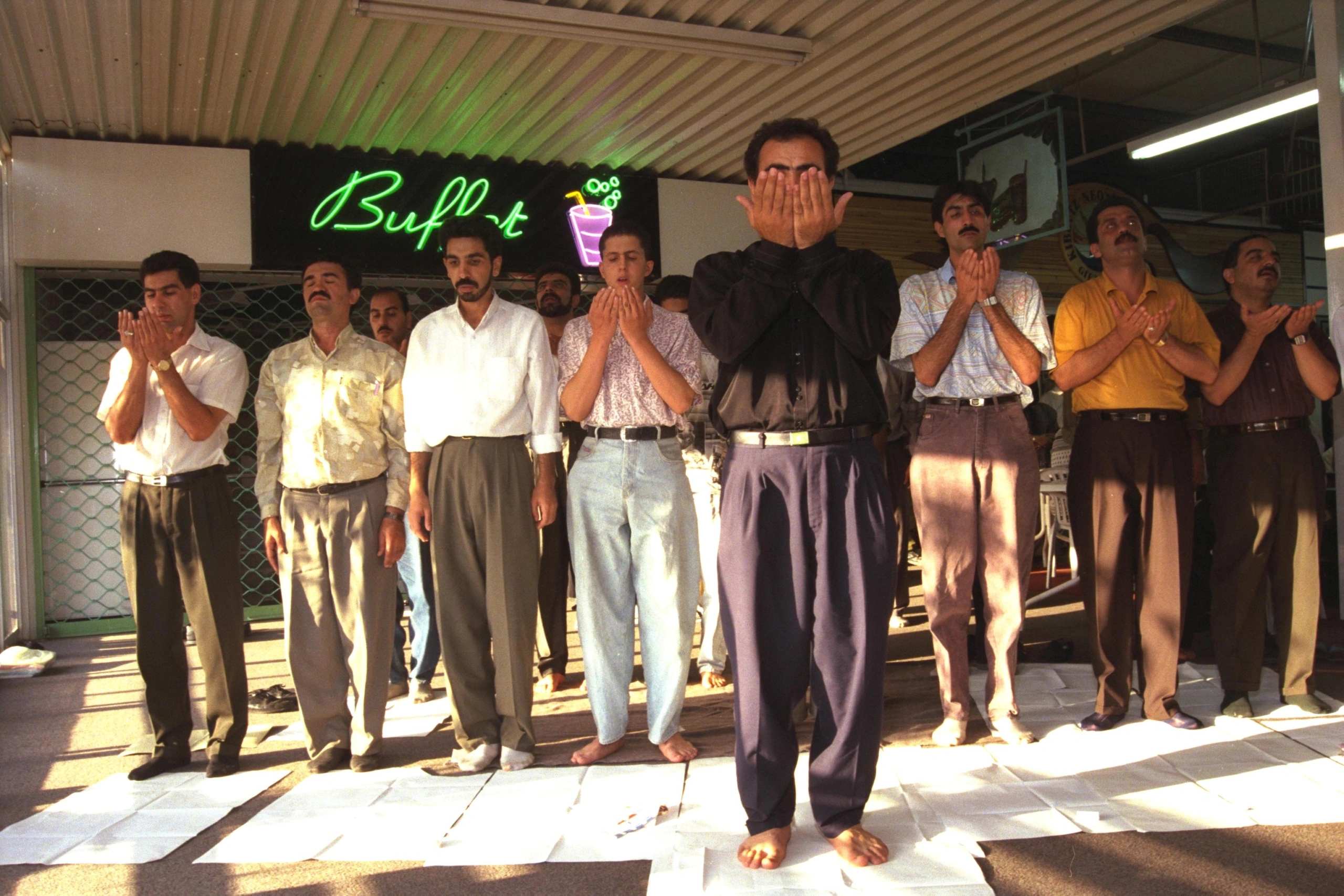 iranians praying inside the uvda base