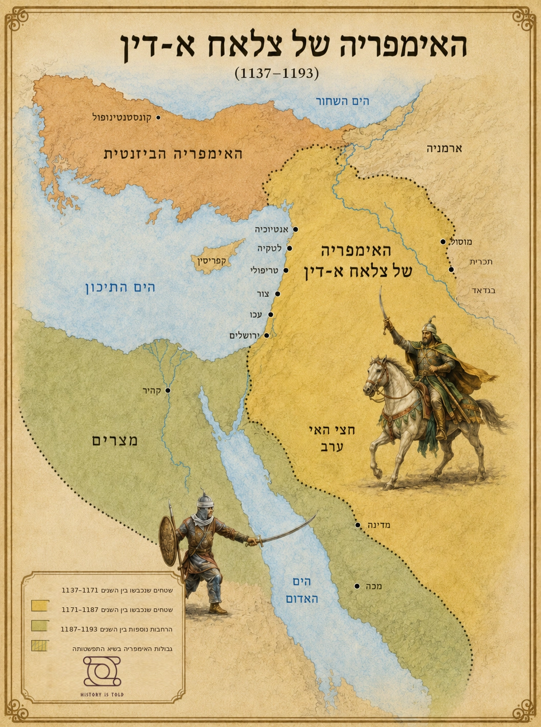 מפת האימפריה של צלאח א-דין