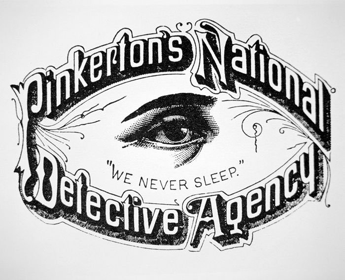 Original emblem for Allan Pinkerton's National Detective Agency.