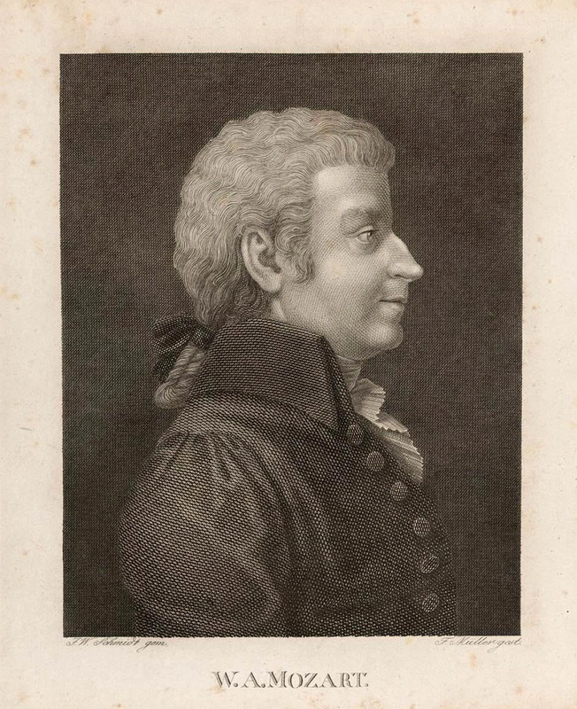 דיוקן של וולפגנג אמדאוס מוצרט מאת פרידריך תאודור מילר, 1821, מקור: הגלריה הלאומית לדיוקנאות, לונדון.