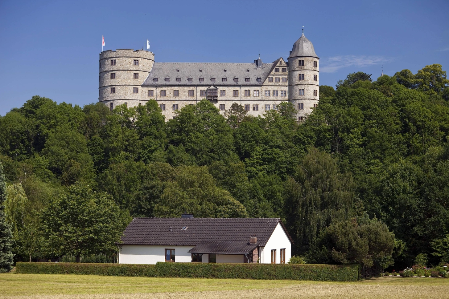 טירת וולסבורג המשולשת (פוצצה בהוראת הימלר בשנת 1945, שוחזרה בשנות ה-1950) מקור: Zoonar via Legion Media.